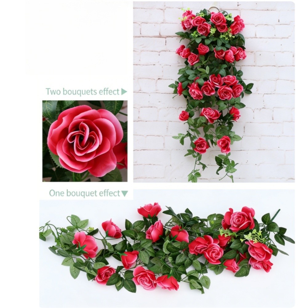 Artificial Flower Wall Garland Made of Silk Fabric for Home Wedding Indoor Use