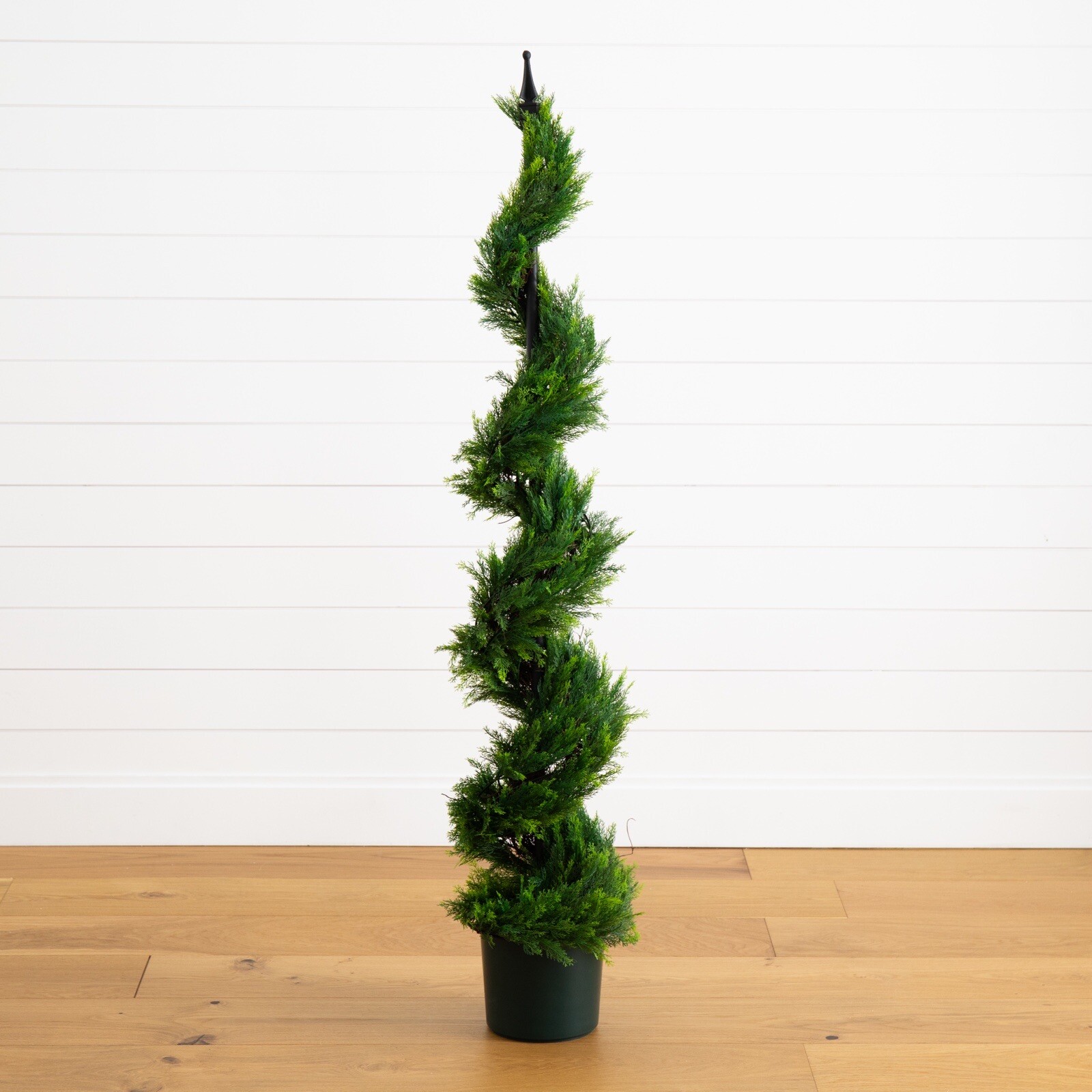 5’ Topiary Cedar Cypress Spiral Artificial Tree in Pole UV Resistant Retail $226