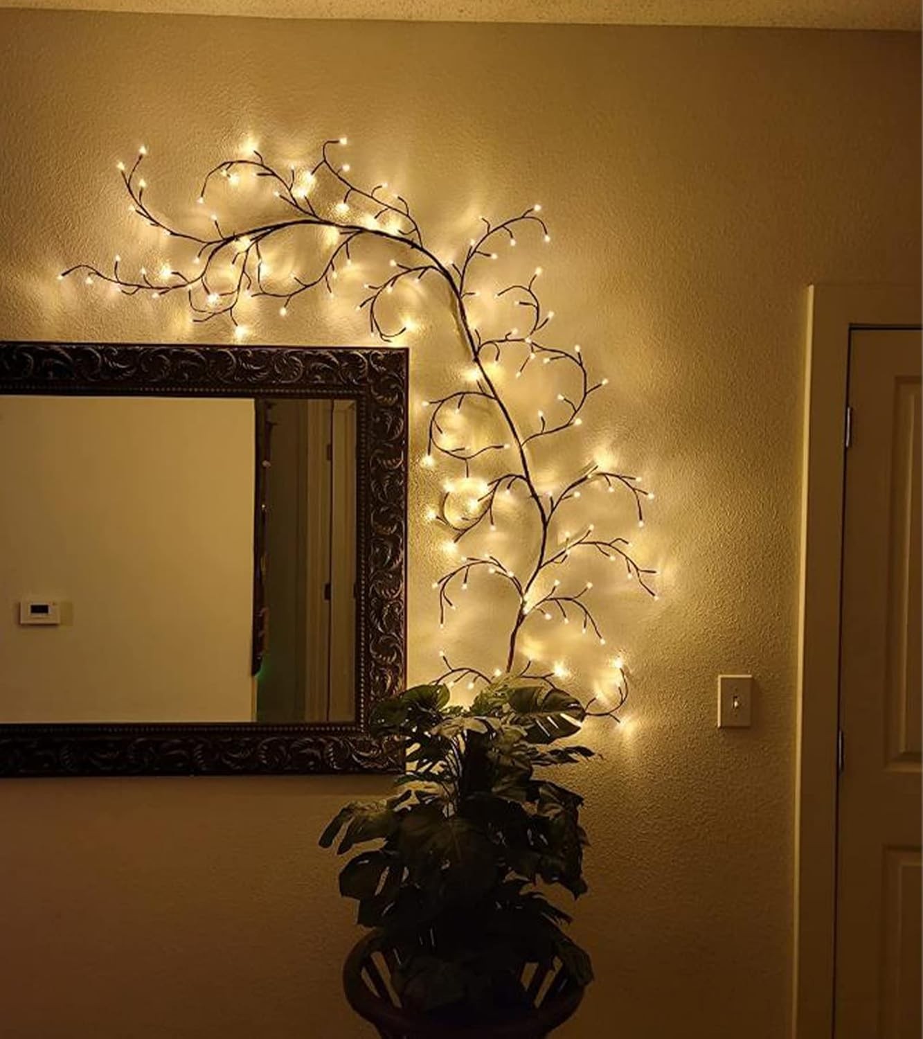 7.5Ft Enchanted Tree with 144 LEDs Remote Control Dim for Indoor Wall Decor Home