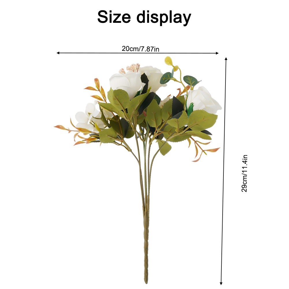 Silk Peony Artificial Flowers Fake Bouquet Wedding Party Decoration UK !