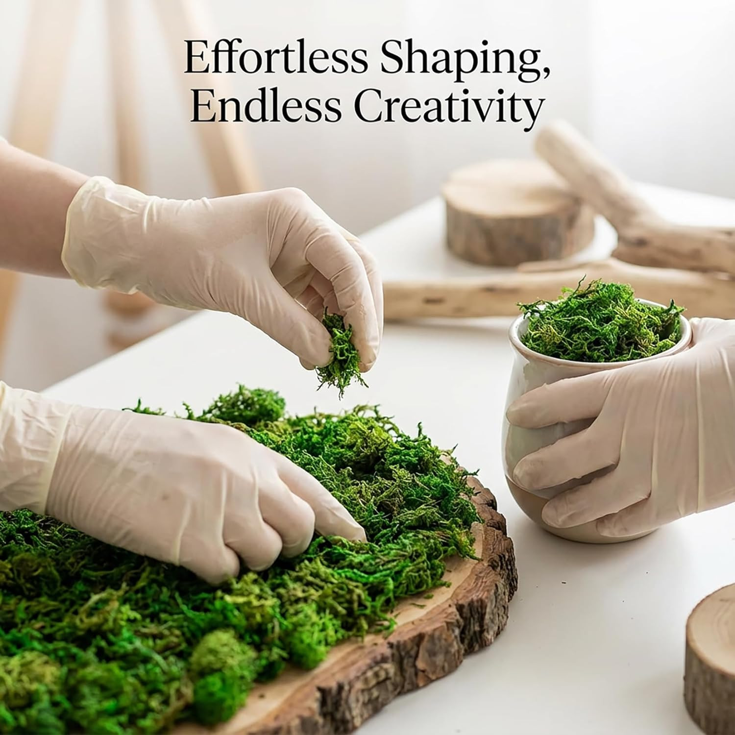 Faux Moss for Potted Plants – Artificial Moss for Crafts Fake Moss Decor Green F