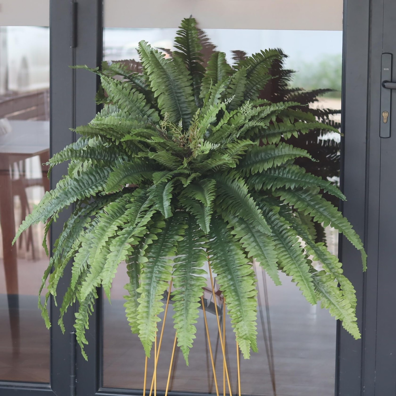 Artificial Ferns for Outdoors & Indoors, 50″ Large Fake Ferns with Fruitlet &…