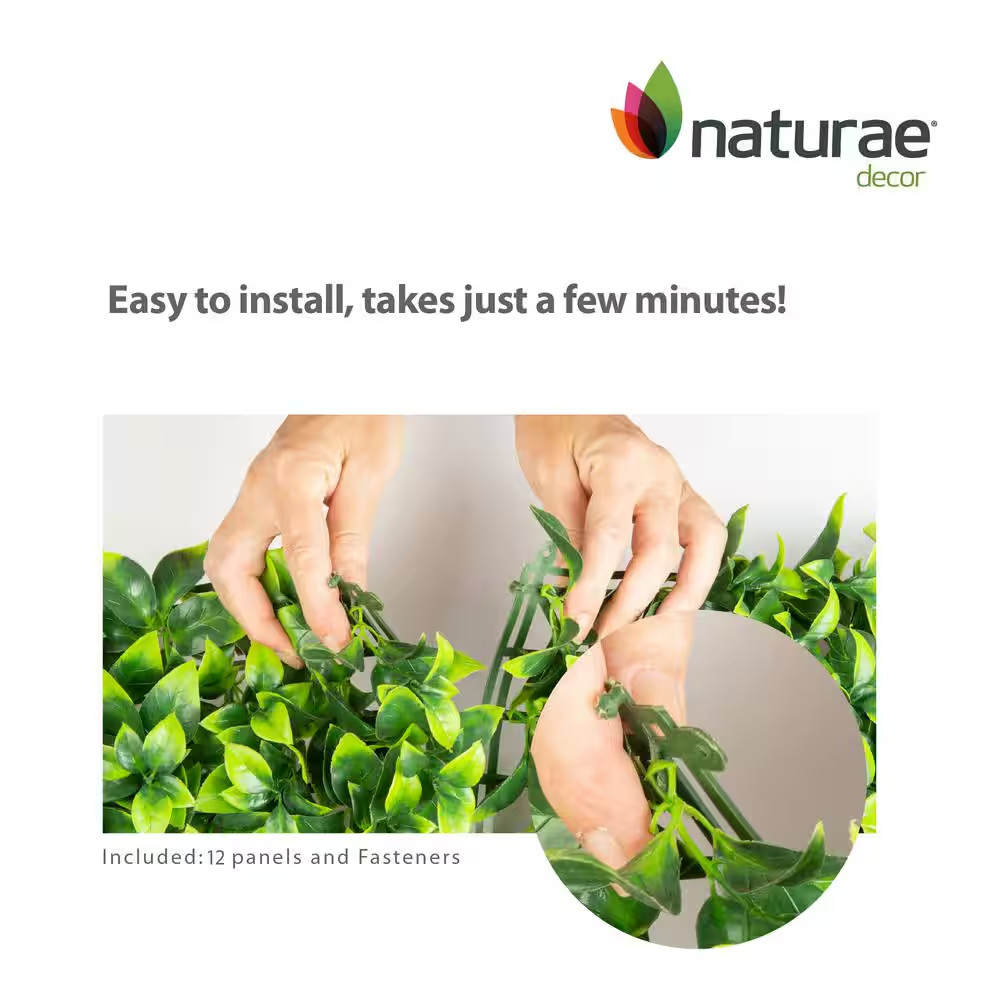 19 In. Green Artificial Gardenia 20 In. X 20 In. Foliage Panel 12-Pieces