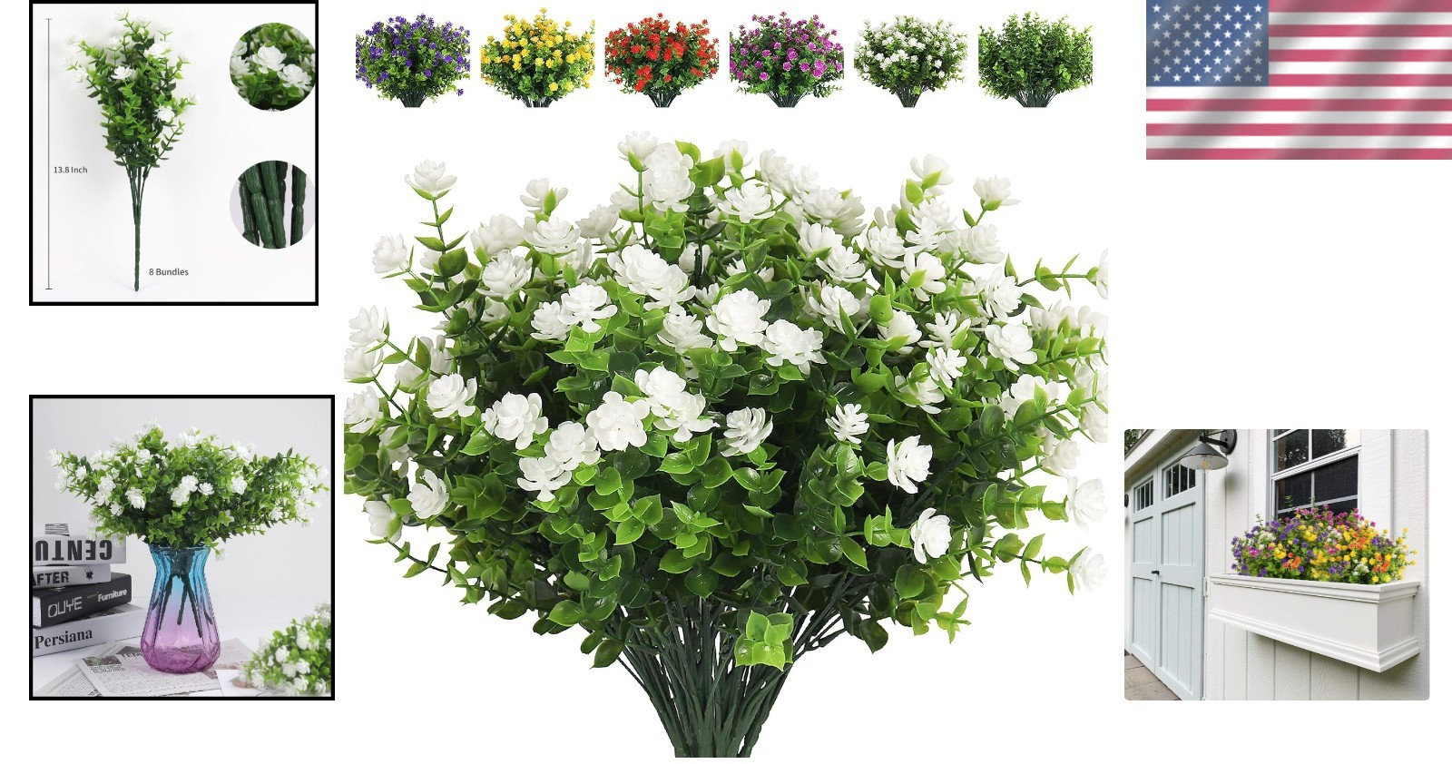 Seasonal White Lotus Flowers – UV Resistant and Perfect for Indoor/Outdoor Use