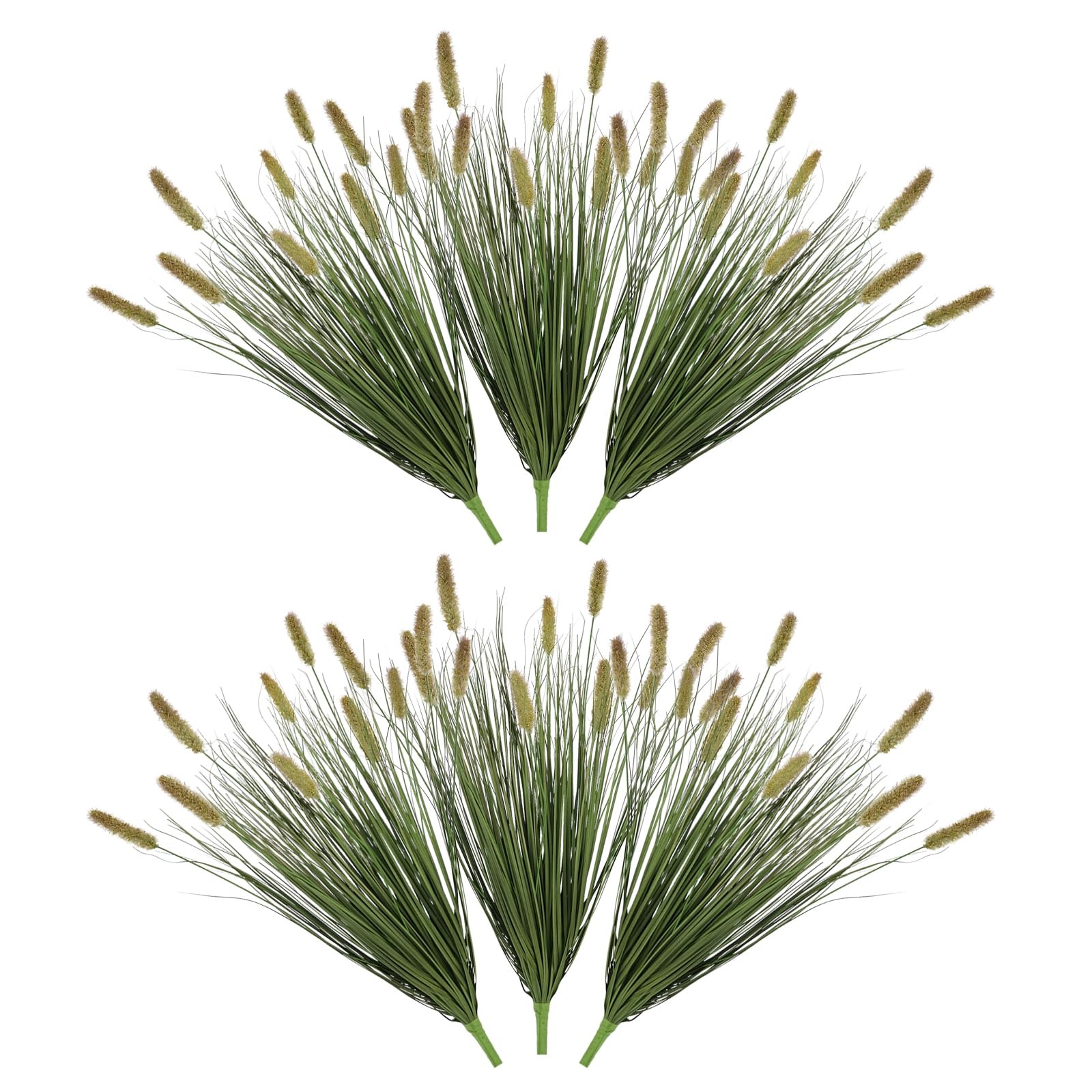 24 inches Extra Lush Artificial Reed Grass (6pcs), Luxury Fake Plants with 10…