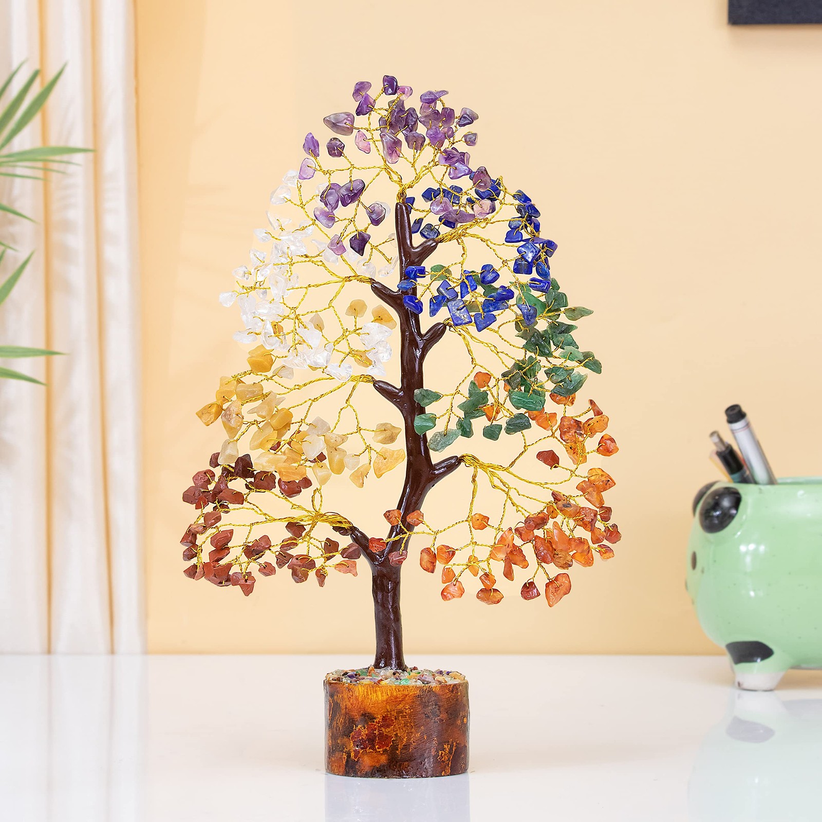 7 Chakra Tree of Life – Feng Shui Money Tree, Gemstone Tree for Positive Ener…