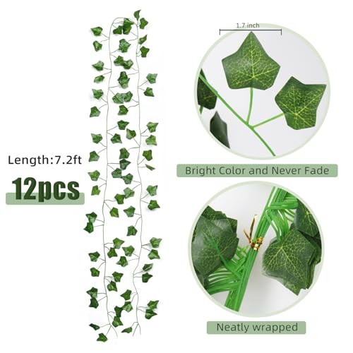 Fake Vines for Room Decor 86 FT Artificial Ivy Garland Hanging Plants Green