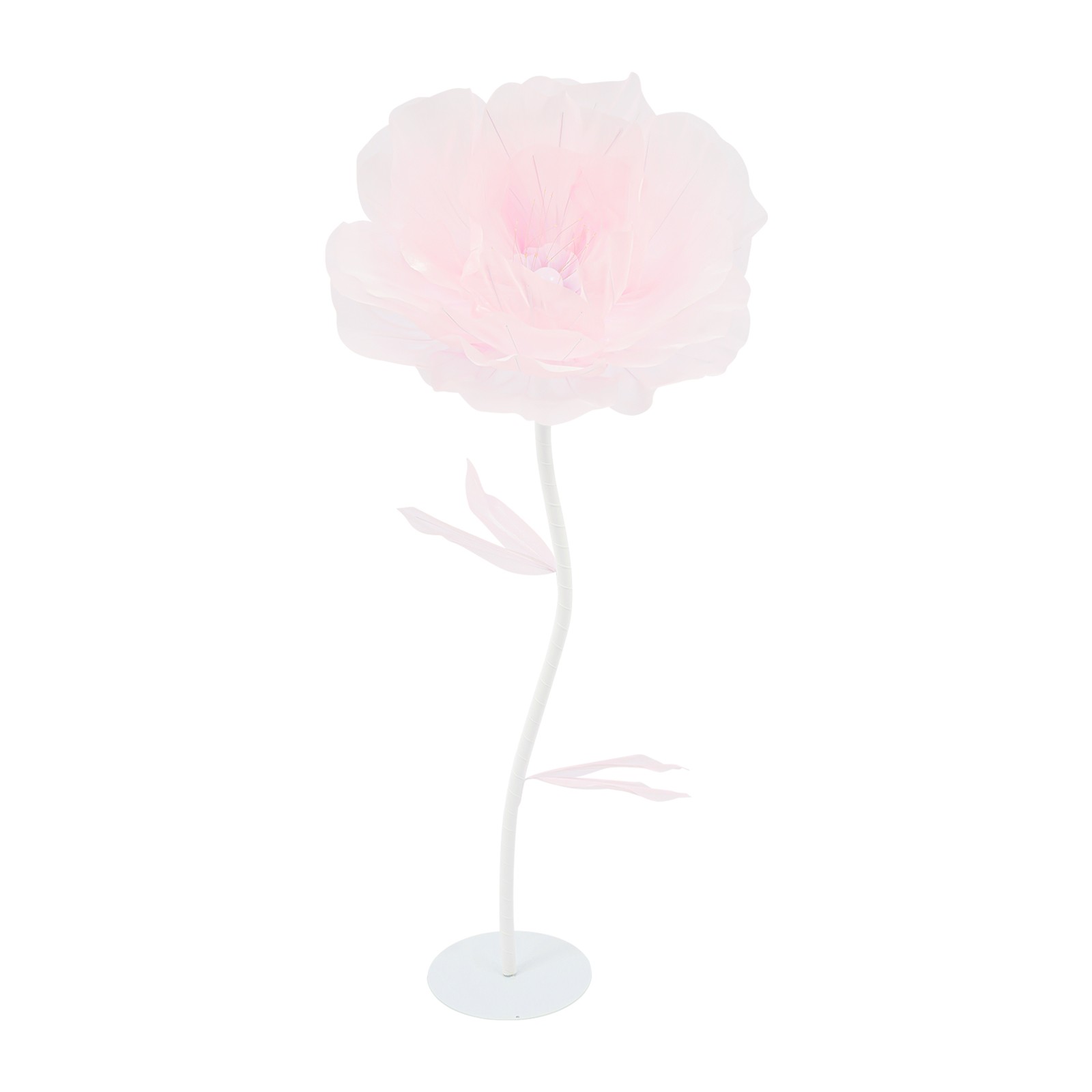 Auto-Open Artificial Flower with LED Light Green Floral Decor For Wedding Party
