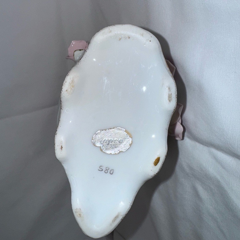 Vintage Napco Porcelain Swan Planter Vase w/ Japan Salt & Pepper Shakers