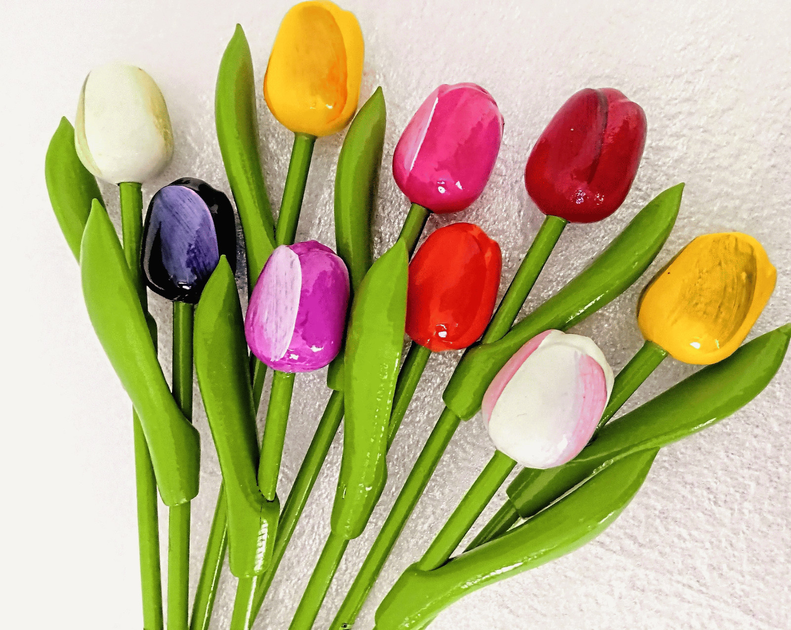 9 Wooden tulips Dutch flowers Wood tulip Easter Spring decor Gift Mother Wedding