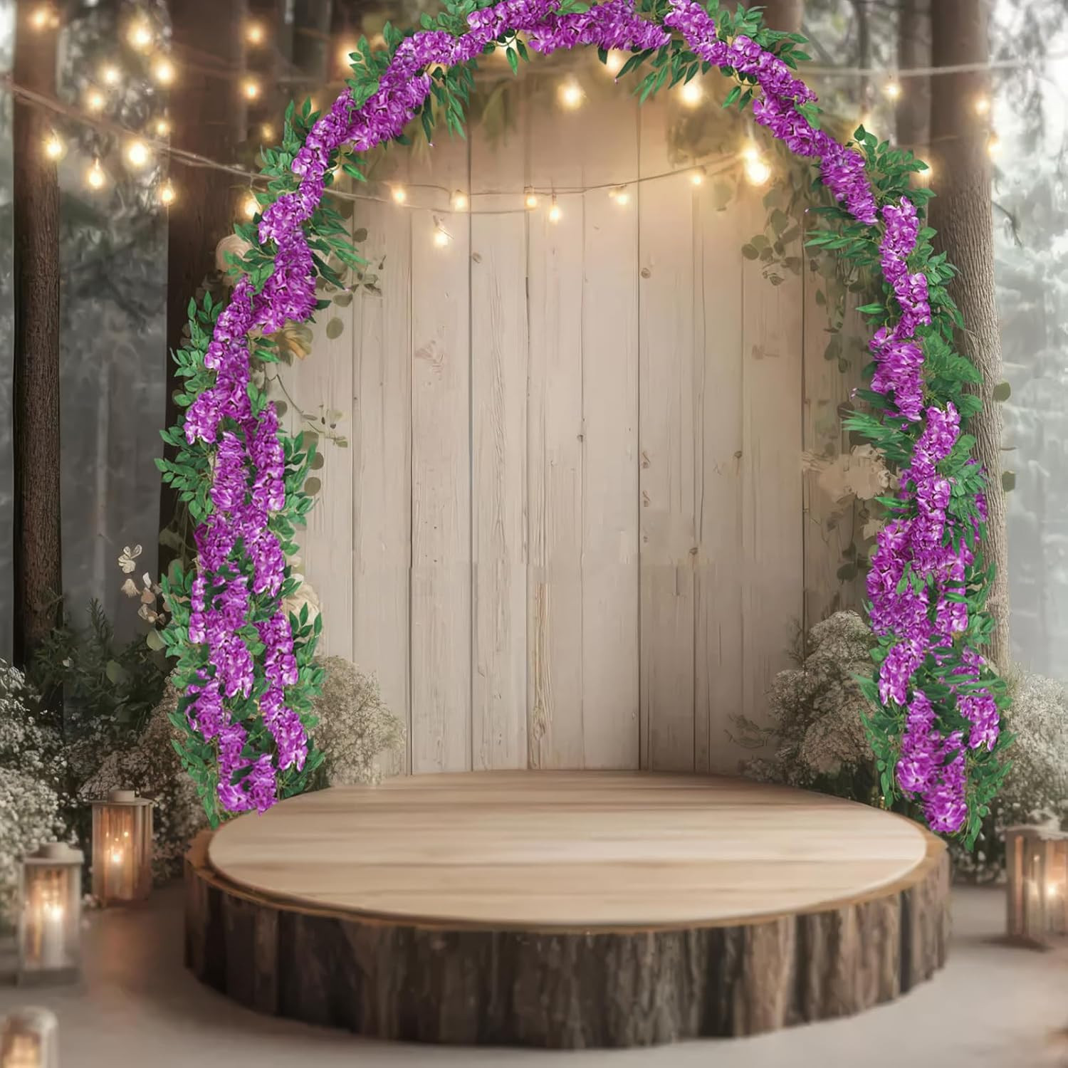 Wisteria Hanging Flowers Wisteria Flowers Vine Garland Wedding Arch Decoration P
