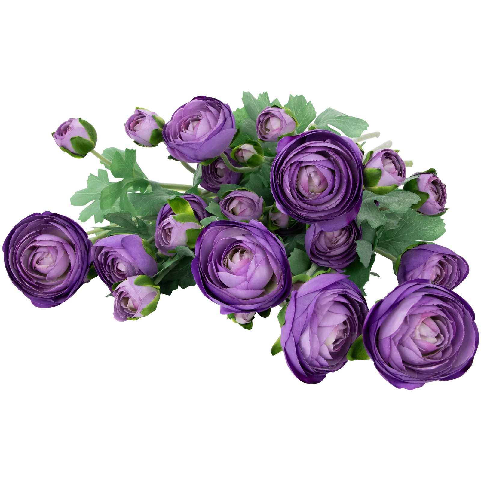 Northlight Real Touch™ Purple Ranunculus Artificial Floral Sprays Set of 6 – 21″