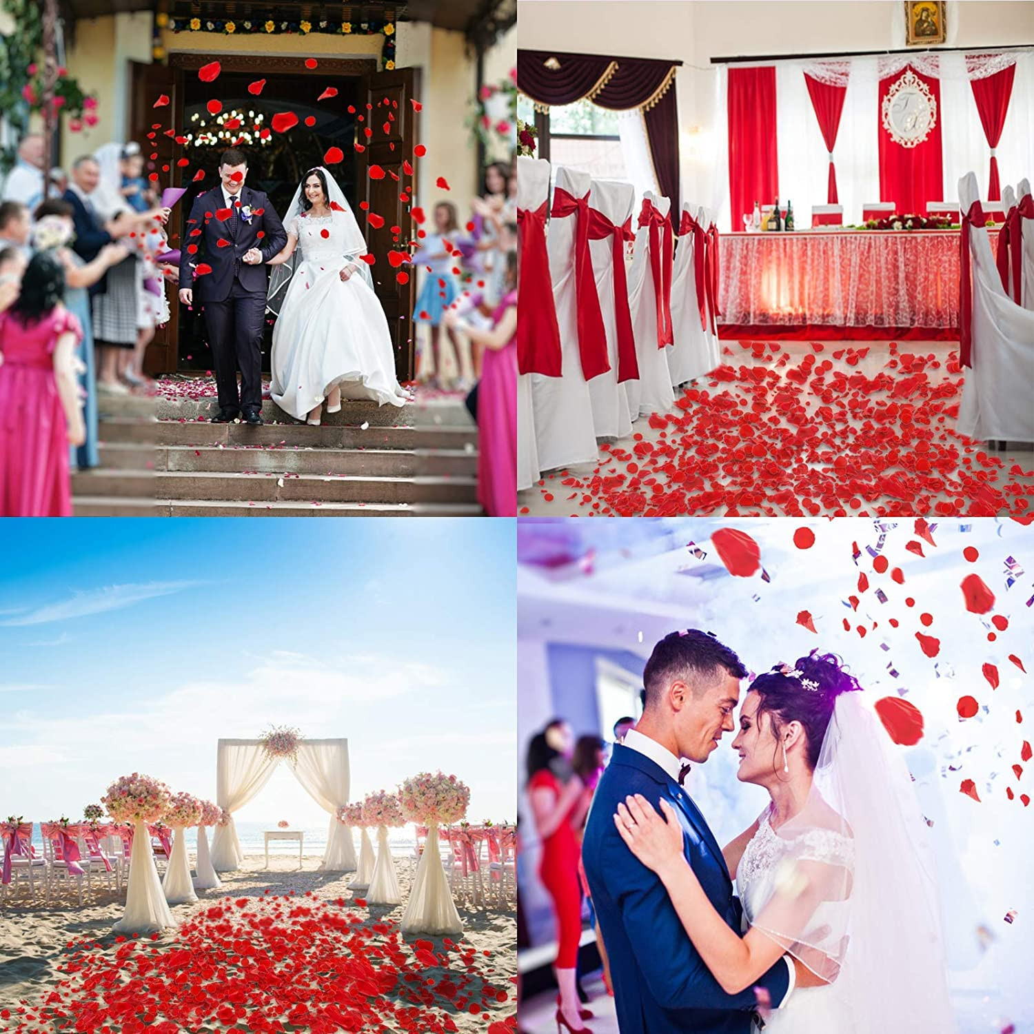 3000 Pcs Rose Petals Artificial Flowers for Valentine’s Day Wedding Decor Rom…