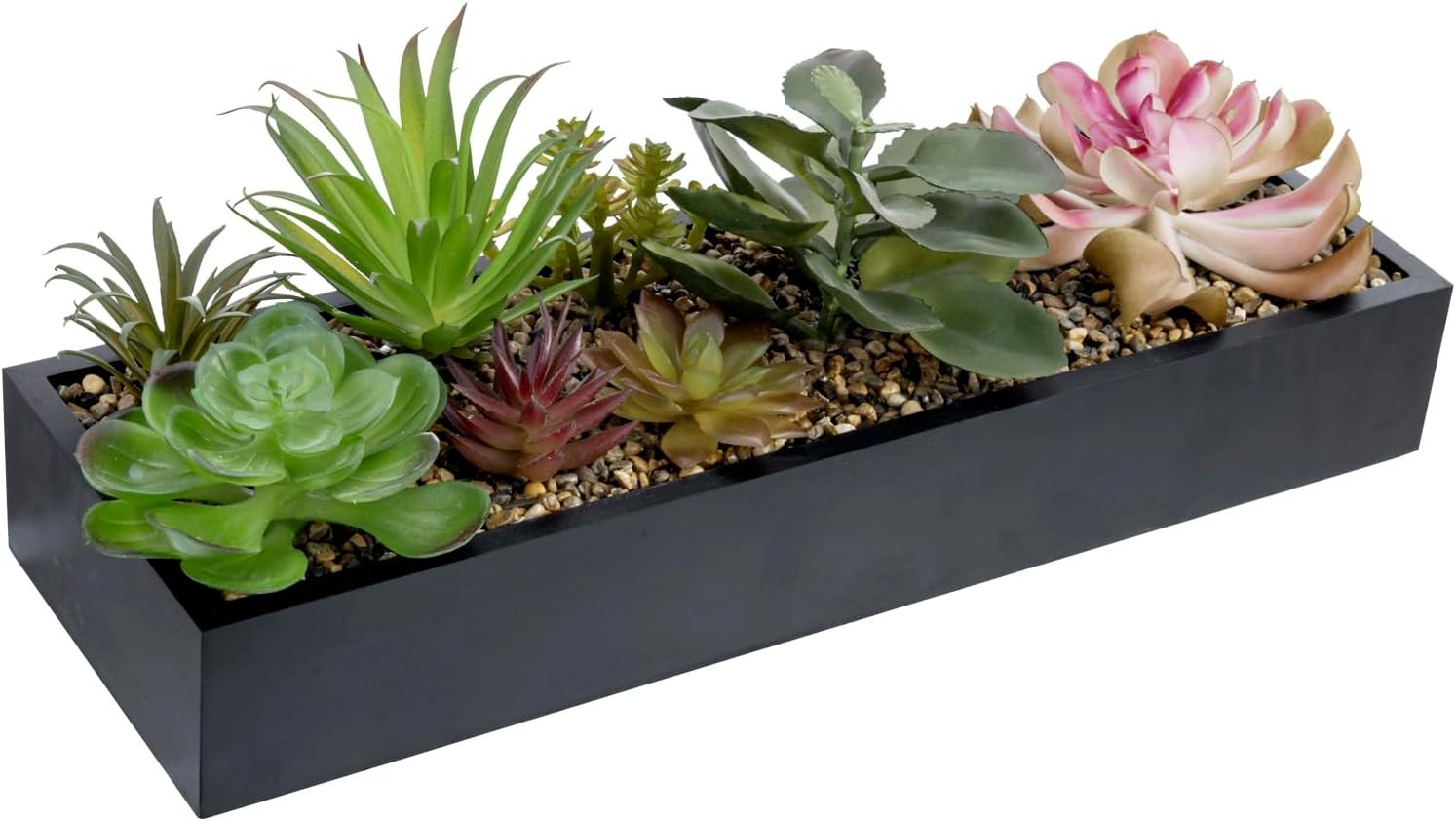 Artificial Succulent Centerpiece,15.75 Inch Faux Succulents Arrangement Plants