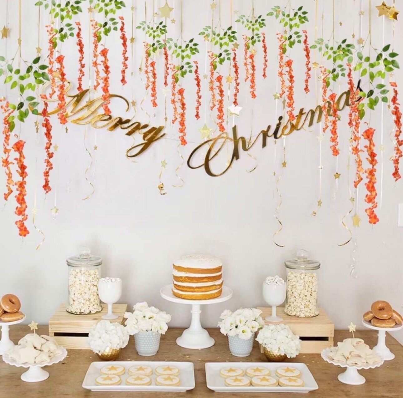 Wisteria Hanging Flowers 3.6 Ft Wisteria Vine Artificial Orange 12 Plus Pieces