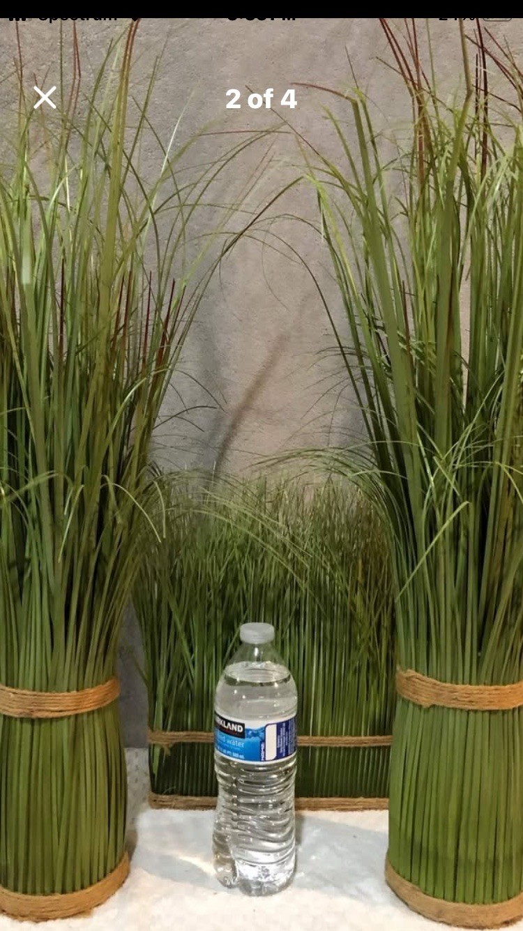 Floral GRASS. Artificial Decorative Grass. Fake Grass. Display plants Set Of 3