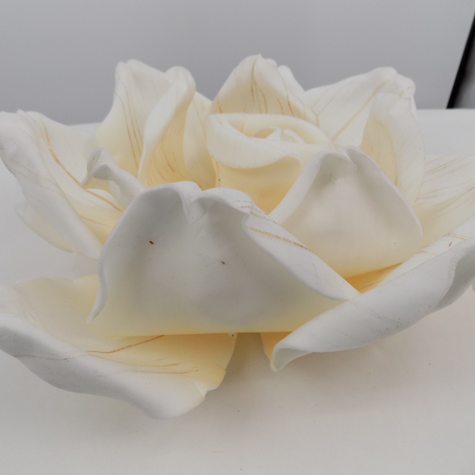 Ashland Blush Romance Cream Color Rose Flower Tabletop or Hanging Decor Foam 9″