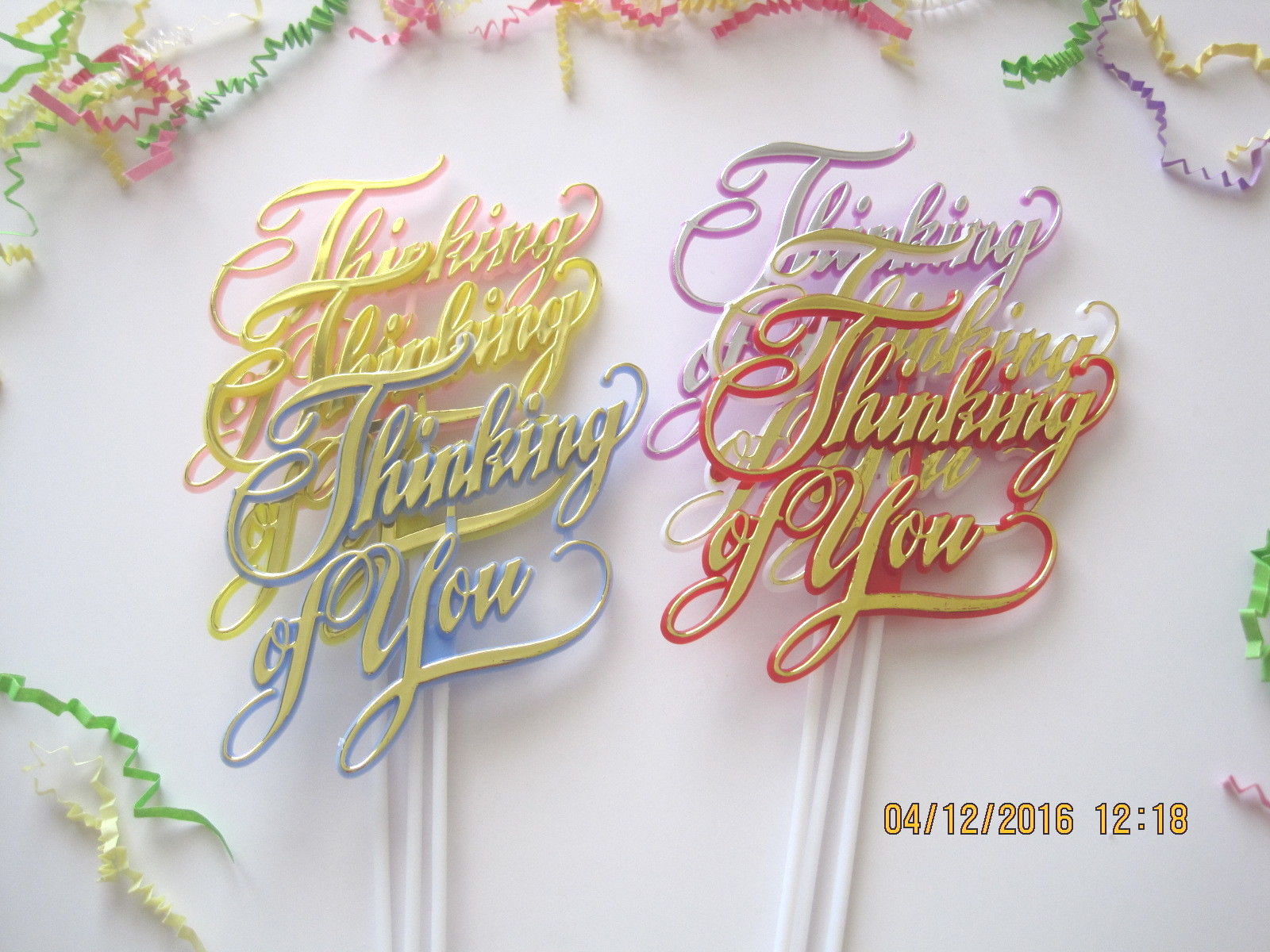 Floral Picks THINKING OF YOU Assorted Colors Pk/6!