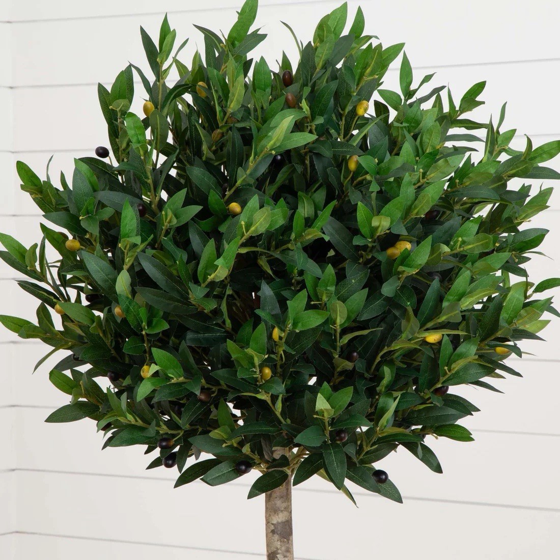 58” UV Artificial Olive Topiary Tree Round Green Foliage Home Decor