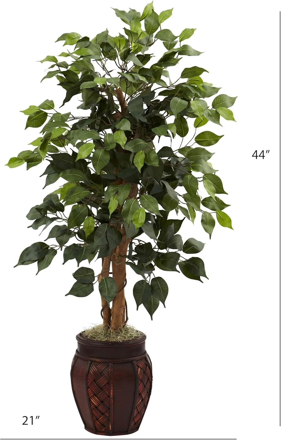 44In. Ficus Tree with Decorative Planter