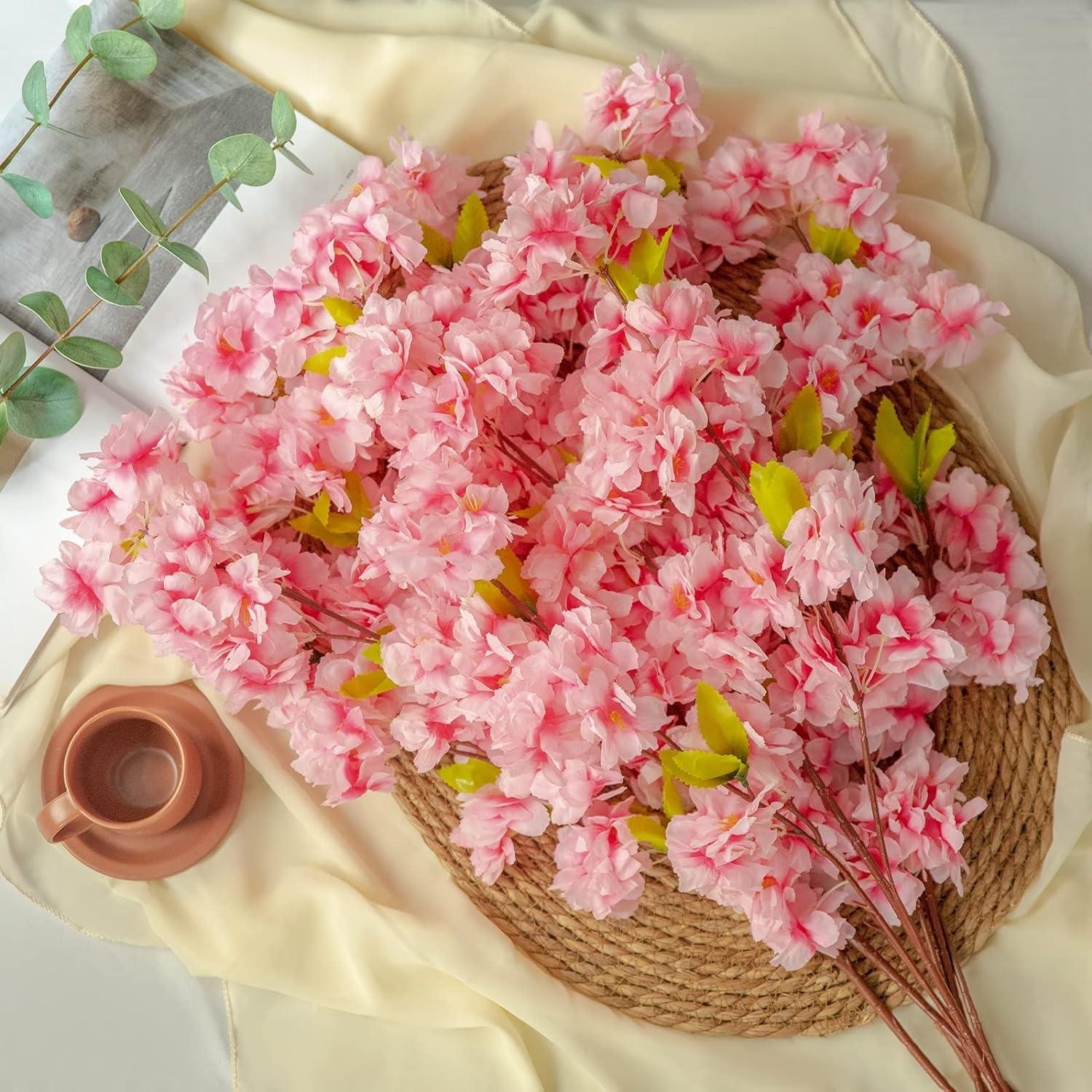 Sakura Artificial Flower Bouquet Wedding Party Table Vase Home Decor!