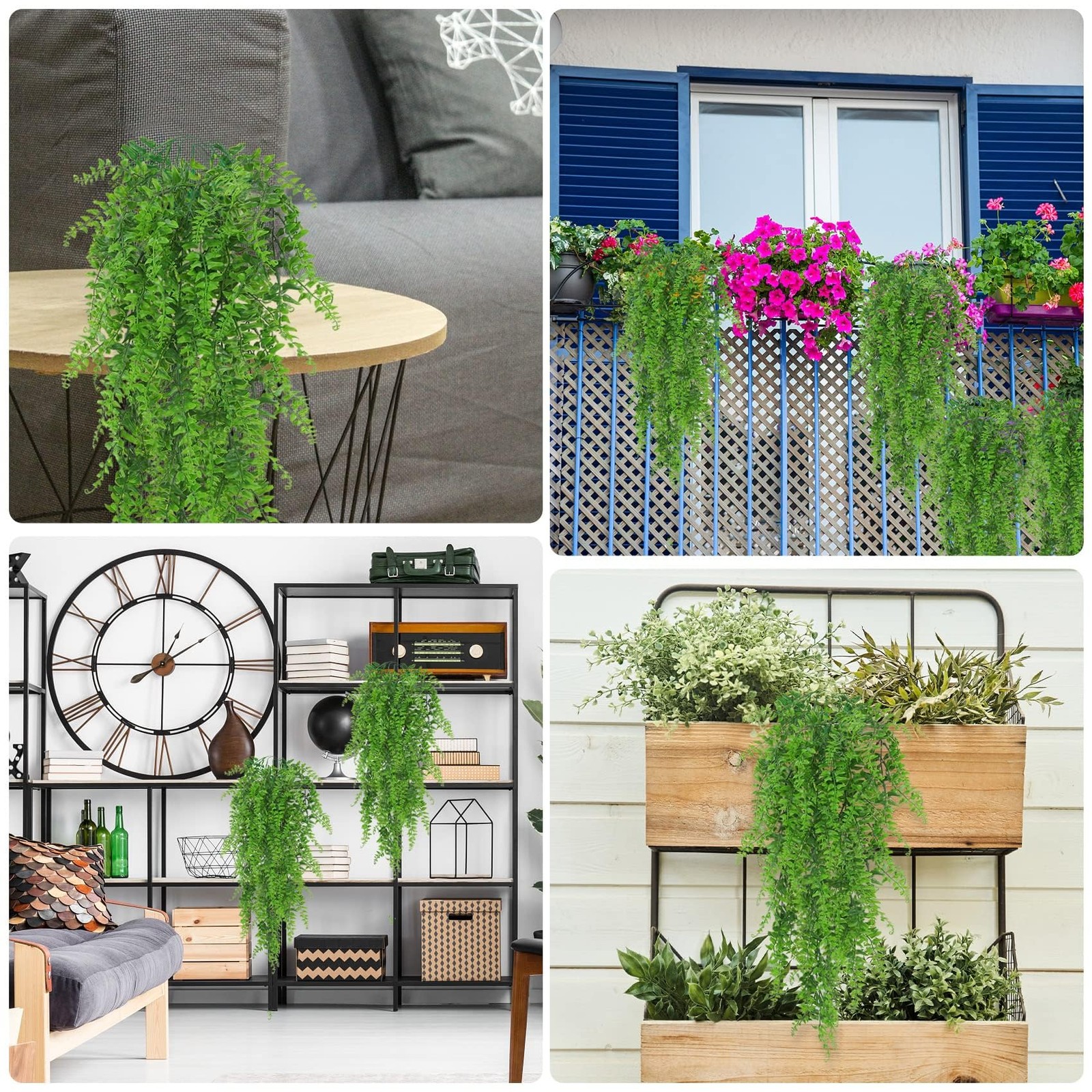 Artificial Hanging Plants Fern Vine – Fake Ivy Leaves Decoration for Indoors …