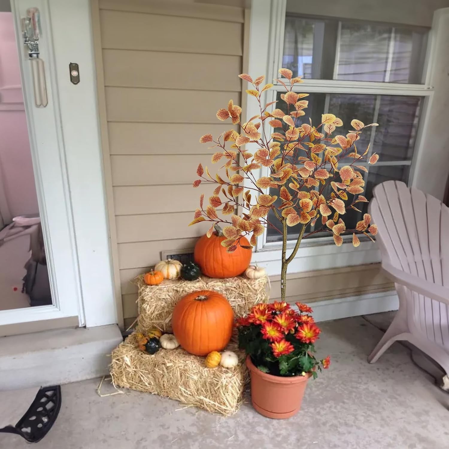 5 Ft Artificial Fall Tree for Decoration Autumn Farmhouse Porch Décor (2-Pack)