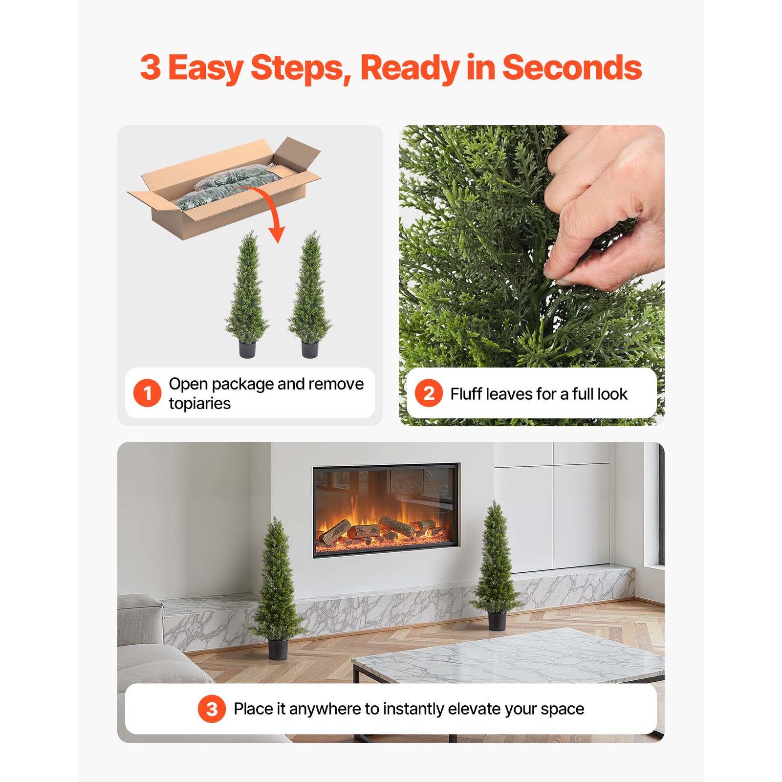 Uimoso 36-Inch Artificial Cedar Tree for Patio and Backyard Decor
