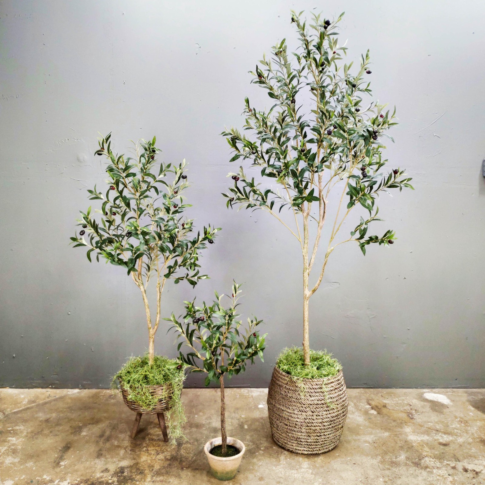 Artificial Olive Tree Faux Silk Indoor Decor Plant 4ft or 6ft