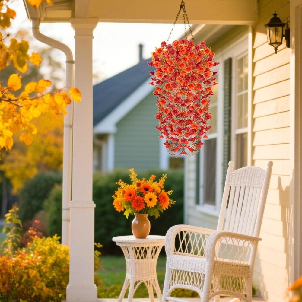77 25cm Artificial Eucalyptus Vine with Morning Glory for Mantel Decor