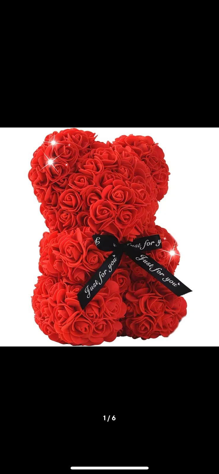 Red Rose Teddy Bear 25cm – Forever Rose Gift – Valentine’s, Birthday, Wedding