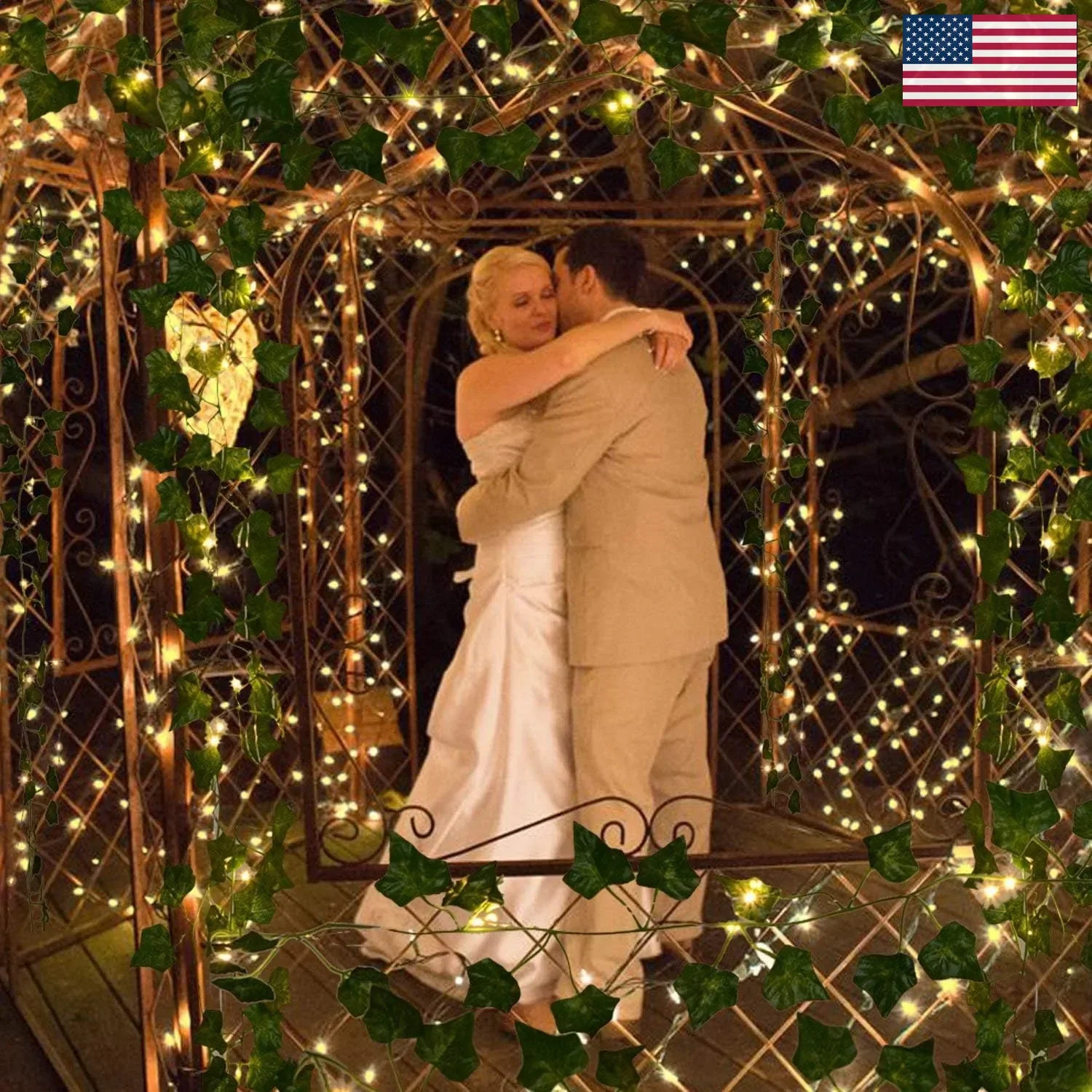 EZFLOWERY 12 Strands 84 Feet Artificial Ivy Vines Leaves, Silk Garland Fake FAST
