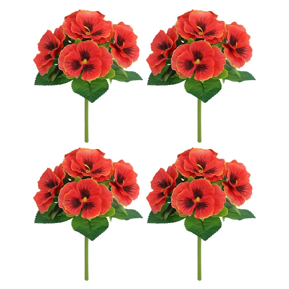 Decorative Artificial Pansy Flowers in 6 Colors for Table and Wall Art