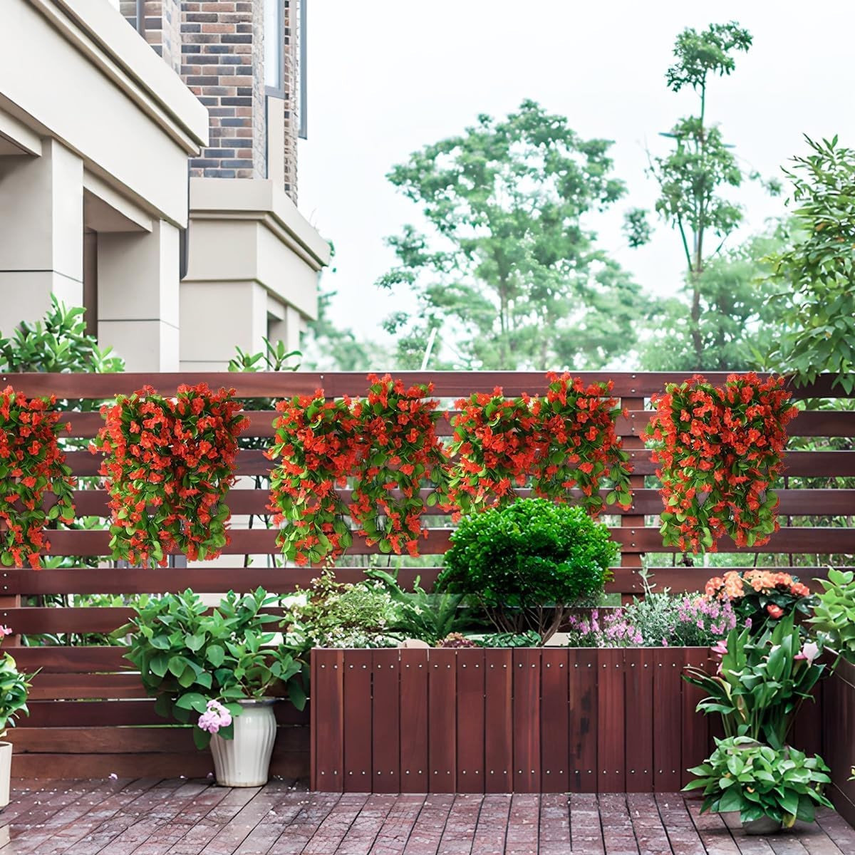 Hanging Flowers Decoration – Indoor Outdoor UV Resistant