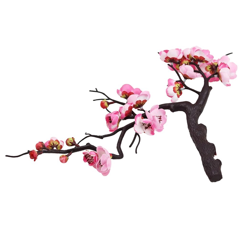 Fake Flower Arrangement Plum Blossom Bouquet Sustainable Choice Vibrant Colors