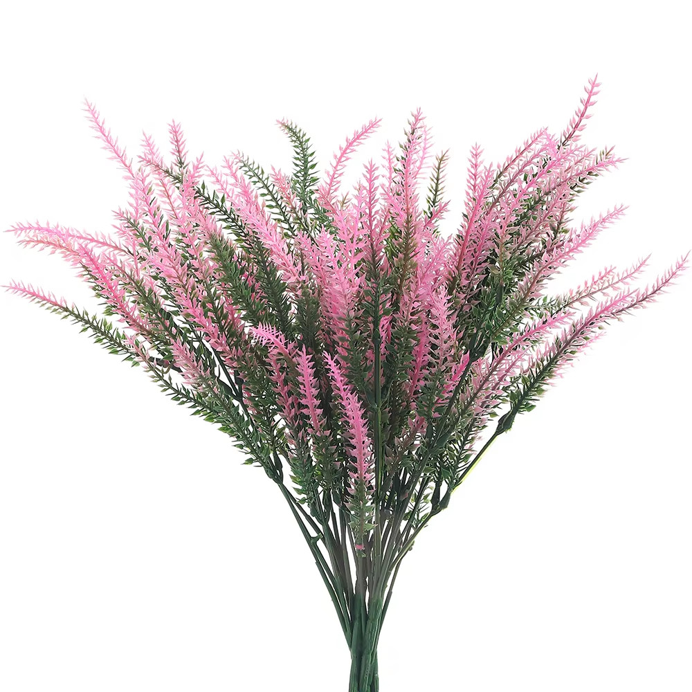 5/10pcs Artificial Lavender Flower Heads DIY Fake Flowers Bouquet Table Display