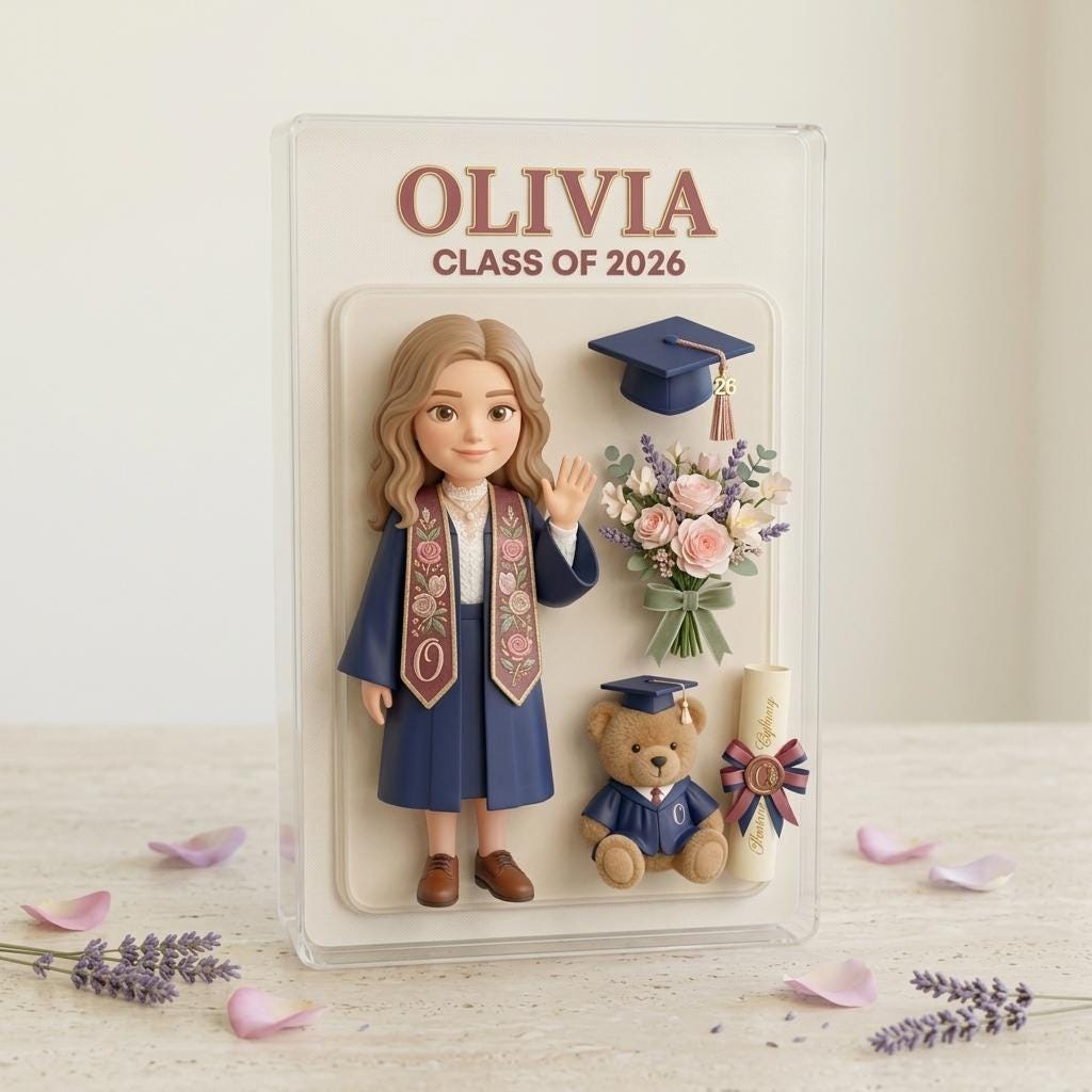 Personalized Graduation Gift for Her, Custom Class of 2026 Acrylic Block