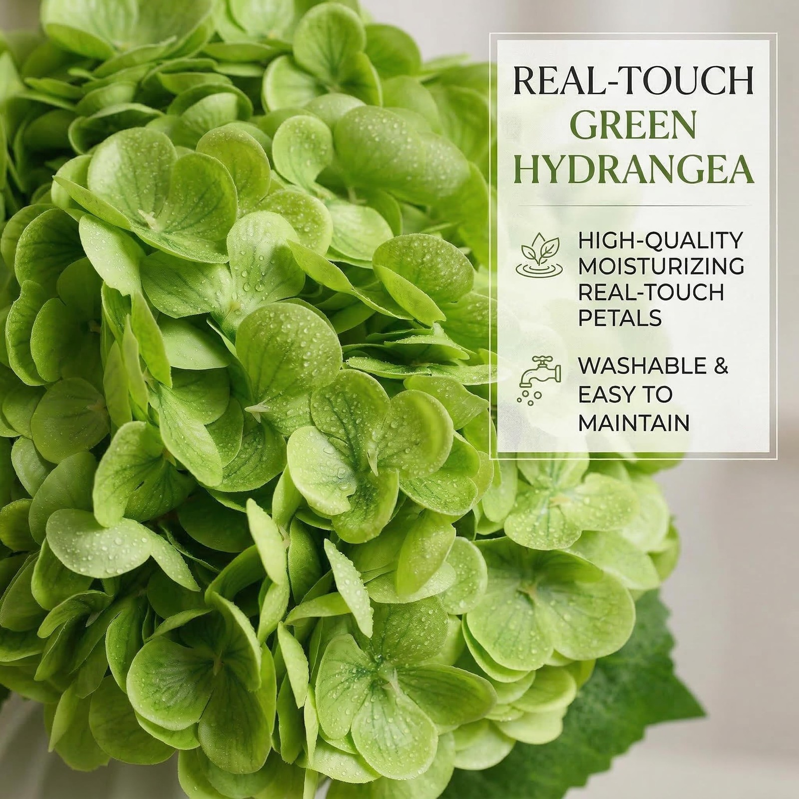 4 Pcs Premium Real Touch Artificial Hydrangea Flowers,20 inch Length Realisti…