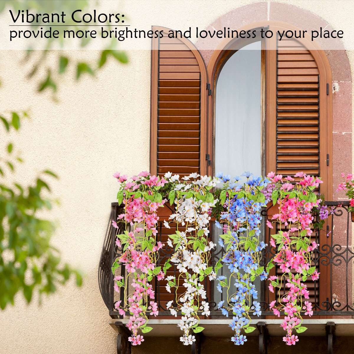 Artificial Fake Flowers Vine Garland Hanging Plants Home Wedding Xmas Wall Decor