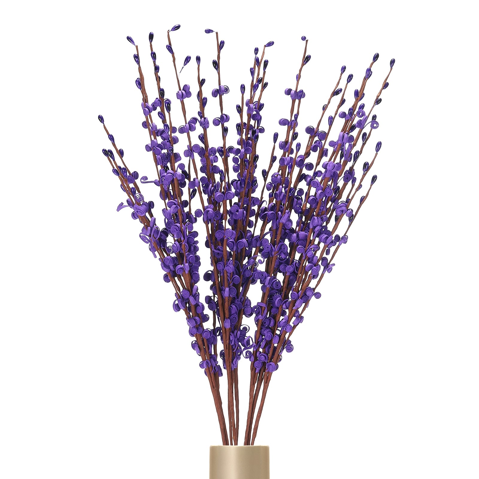 8Pcs Tall Jasmine Flower for DIY Floral Art Plant(Velvet Purple)