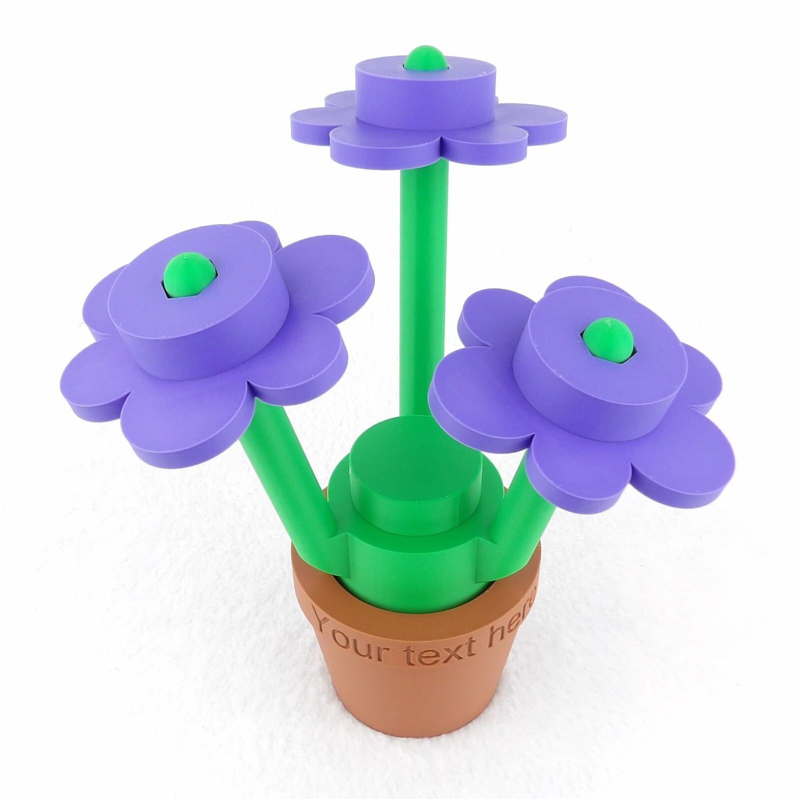 Big Brick Flower – 3D Printed – Life-Size Blocks – Custom color options