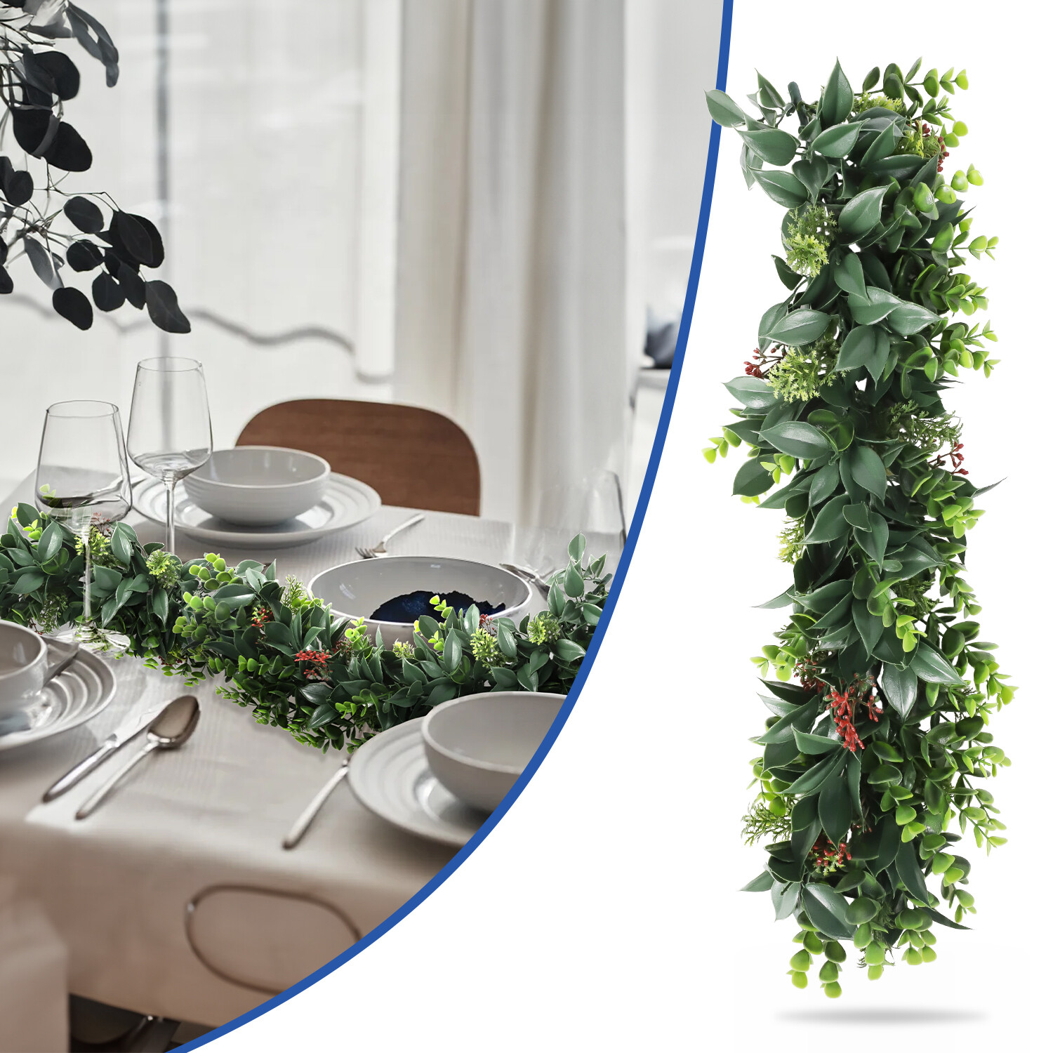 Artificial Vines Red Buds Garland Foliage Plants Trailing Flowers Home Decor