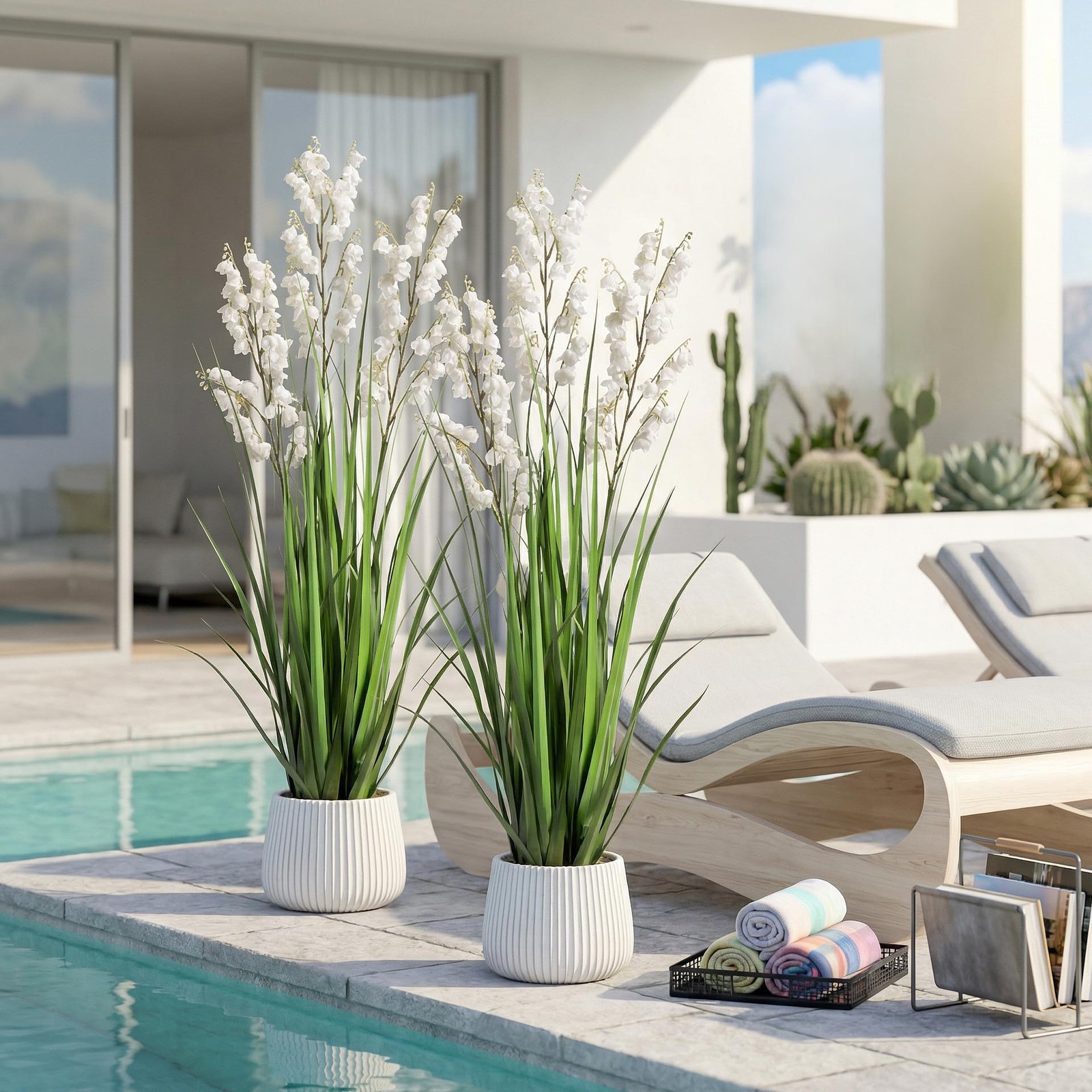 Fake Plants Home Decor Fake Flowers Artificial Plants Outdoor Tall Grass Plan…