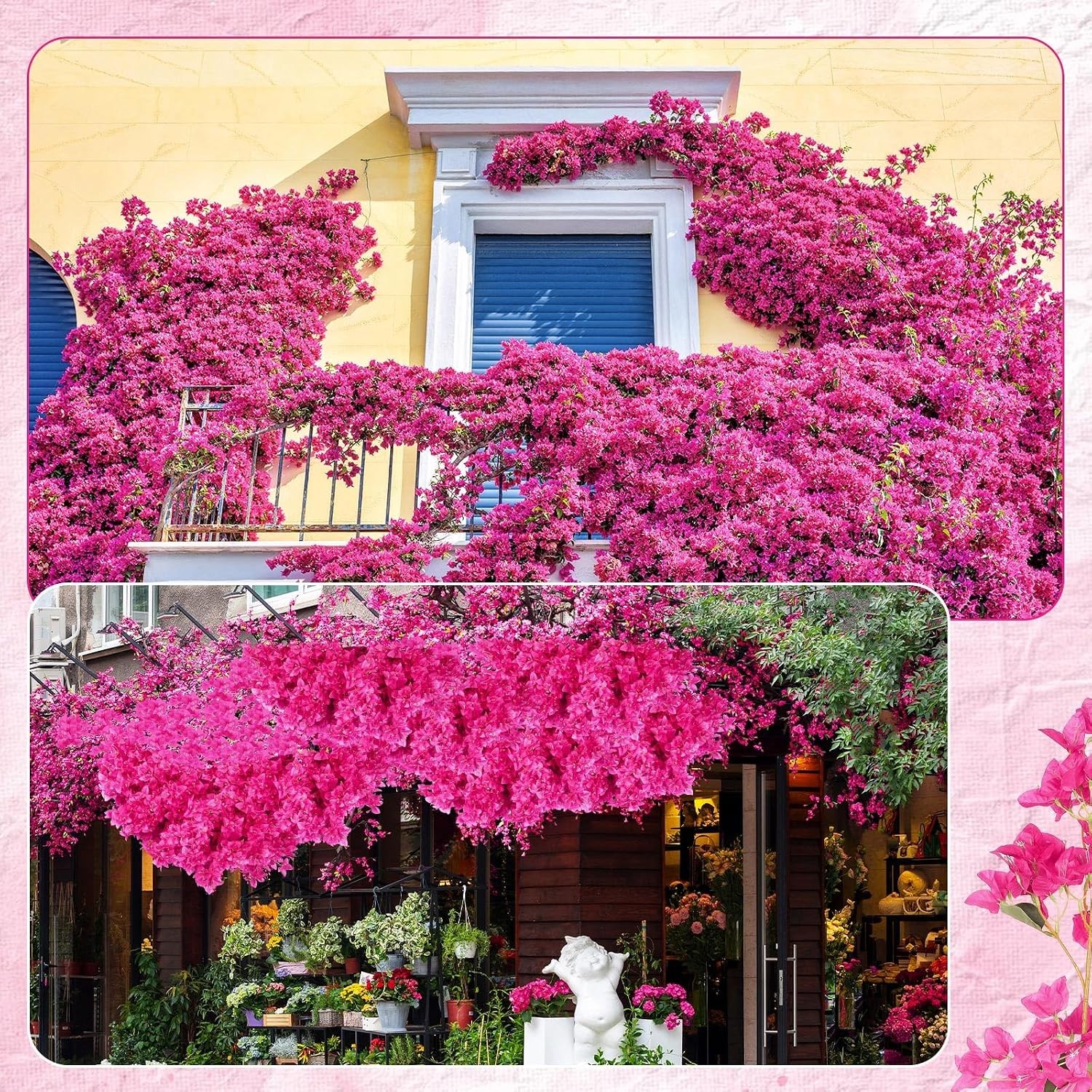 38″ Tall Silk Bougainvillea Stem Arrangement