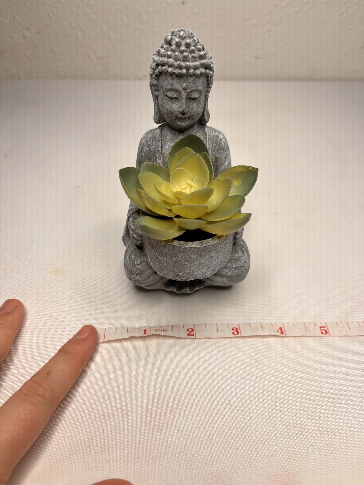 Buddha Concrete Modern Planter Faux Succulent Plant Decor Small