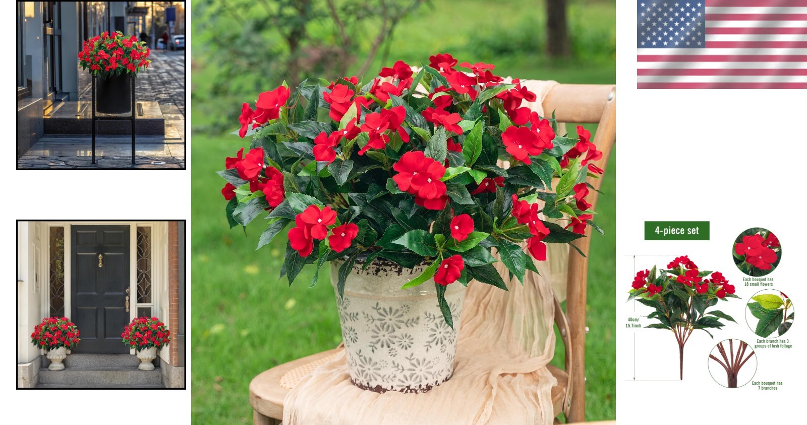 All-Season Artificial Impatiens Bouquet