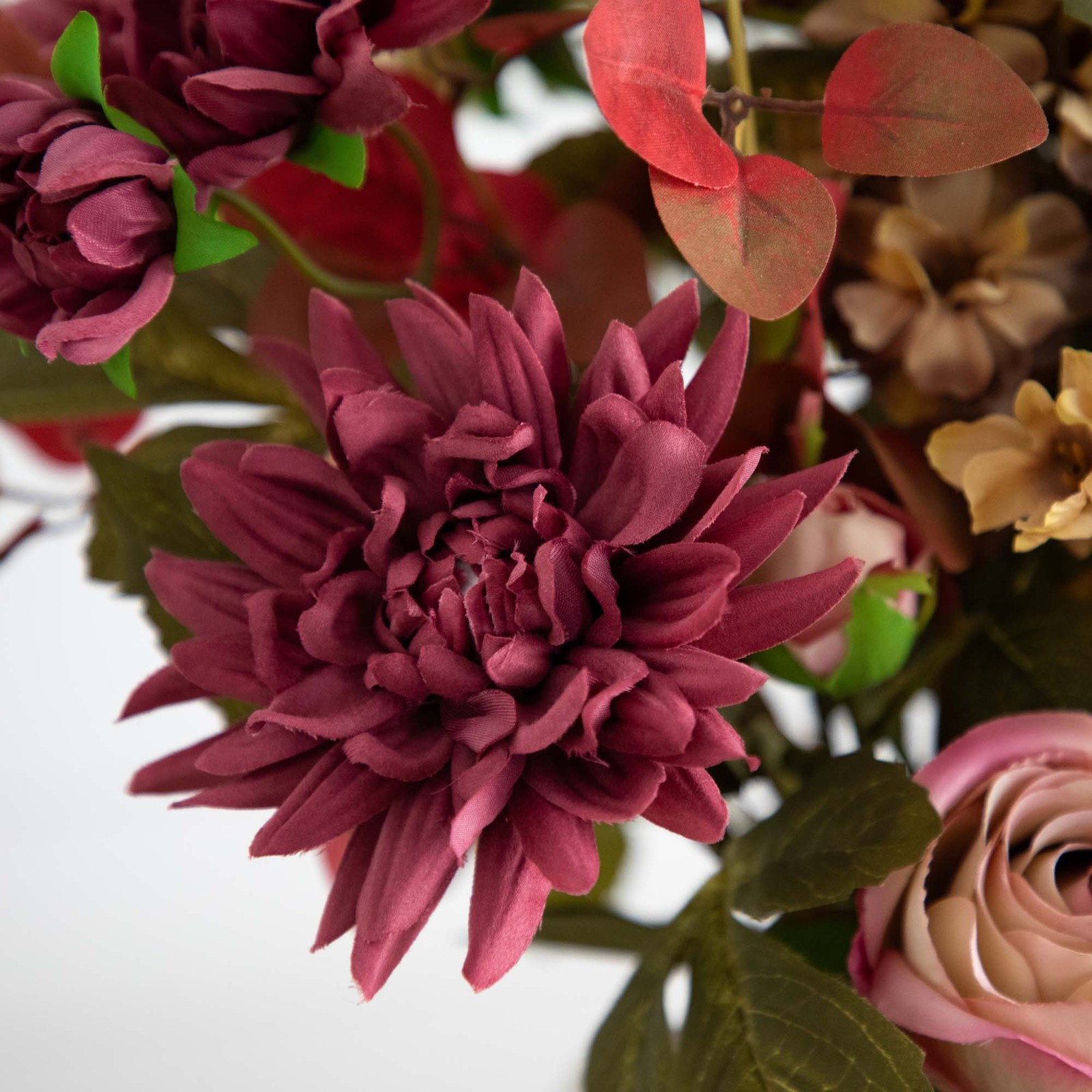 Nearly Natural 25″ Mixed Flower Arrangement in Ceramic Vase in Multi-Color