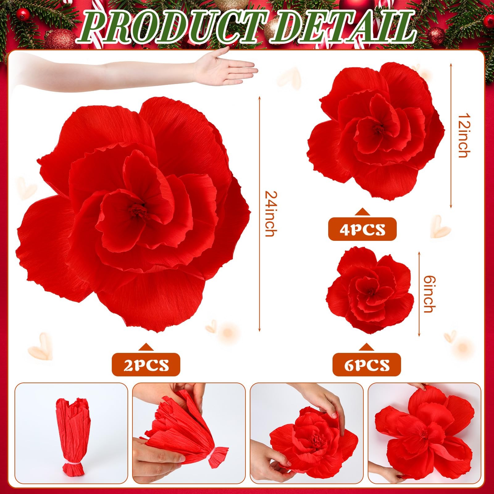 Giant Paper Flowers Artificial Large Paper Flower Decoration for Wall Art