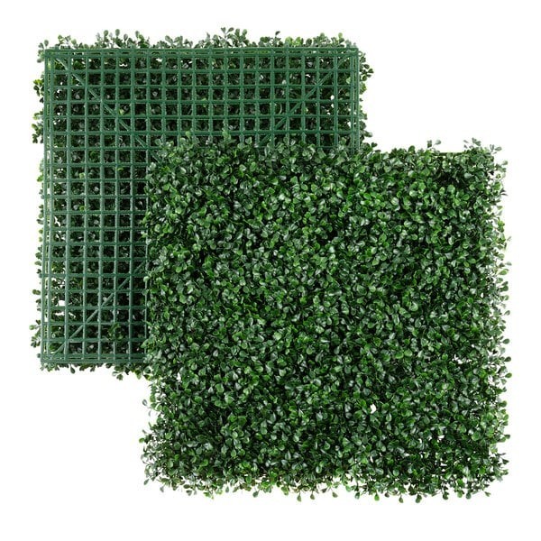 12 Panel 20″ x 20″. Artificial Boxwood Greenery Wall Backdrop Decoration Mats