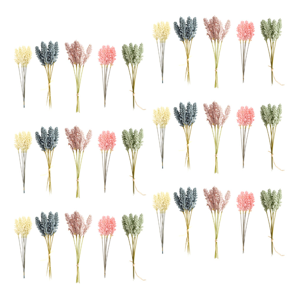 30PCS Real Touch Wedding Bouquet Vase Filler Stems Artificial Flower Branch